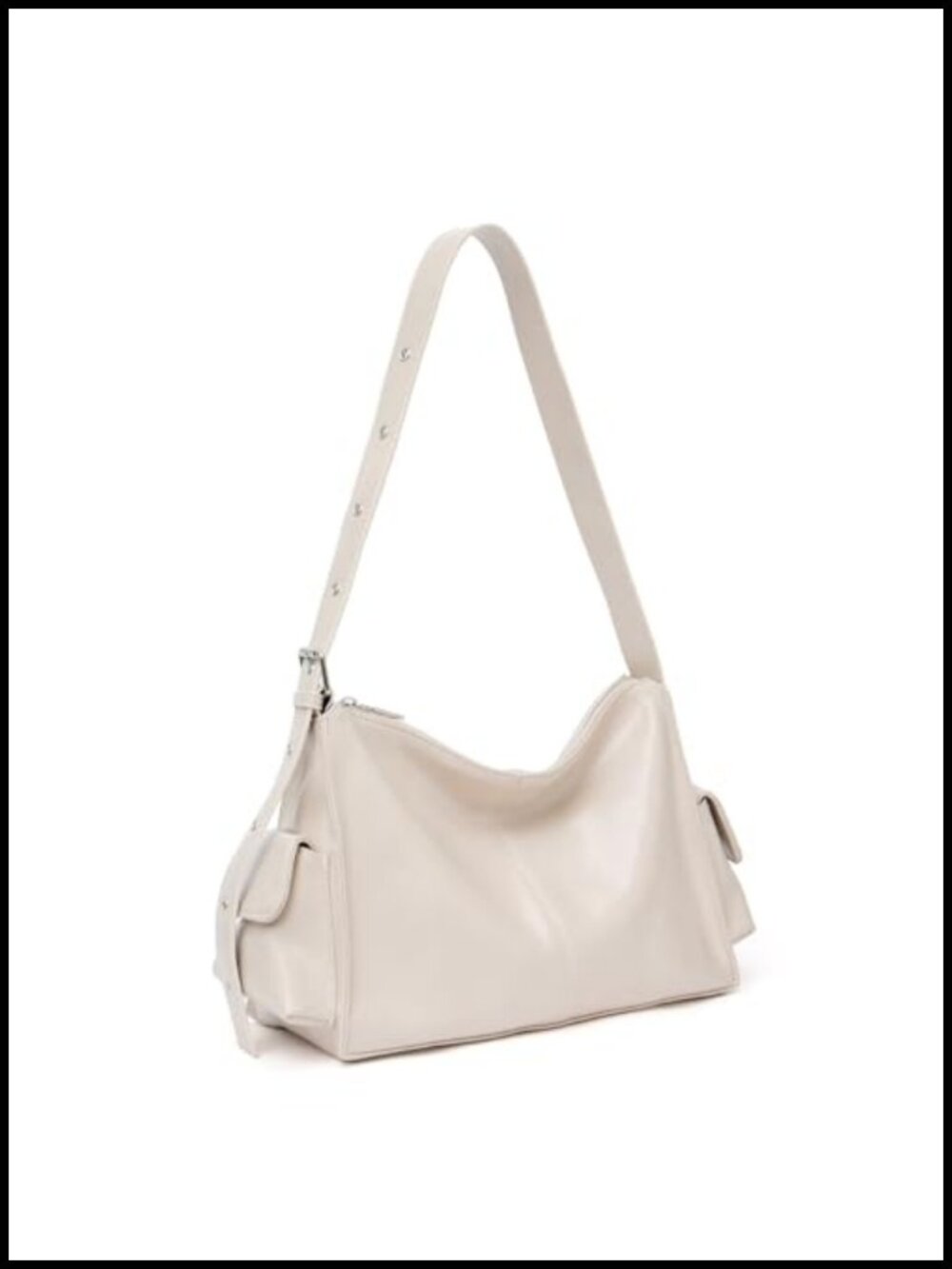 Vegan Leather Hobo Shoulder Bag Y2k Slouchy Purse Adjustable Strap
